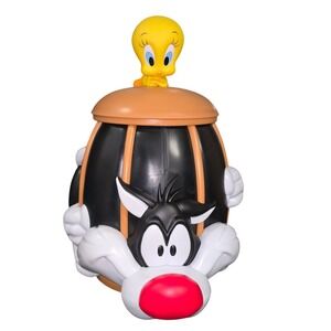 Looney Tunes Sylvester Tweety Bird piggy bank Collectible Plastic yellow Black